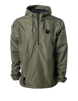 Daily 3/4 zip Windbreaker (Army Green) Peak Athleisure