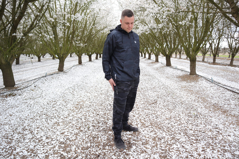 Daily 3/4 zip Windbreaker (Night Camo) Peak Athleisure