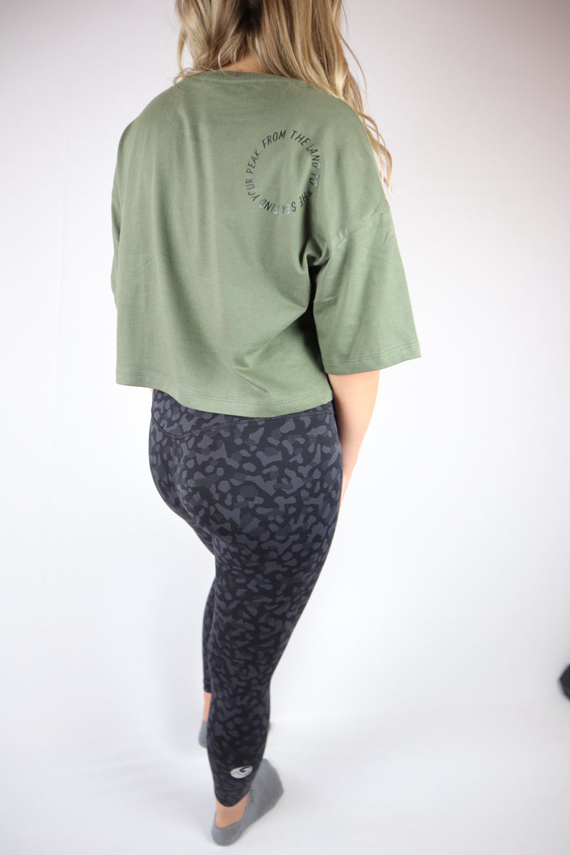 Jersey Cropped Tee (Forest) Peak Athleisure