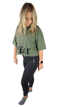 Jersey Cropped Tee (Forest) Peak Athleisure