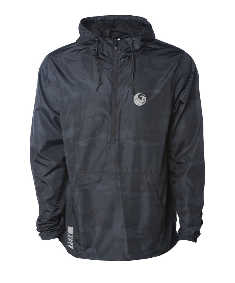 Daily 3/4 zip Windbreaker (Night Camo) Peak Athleisure