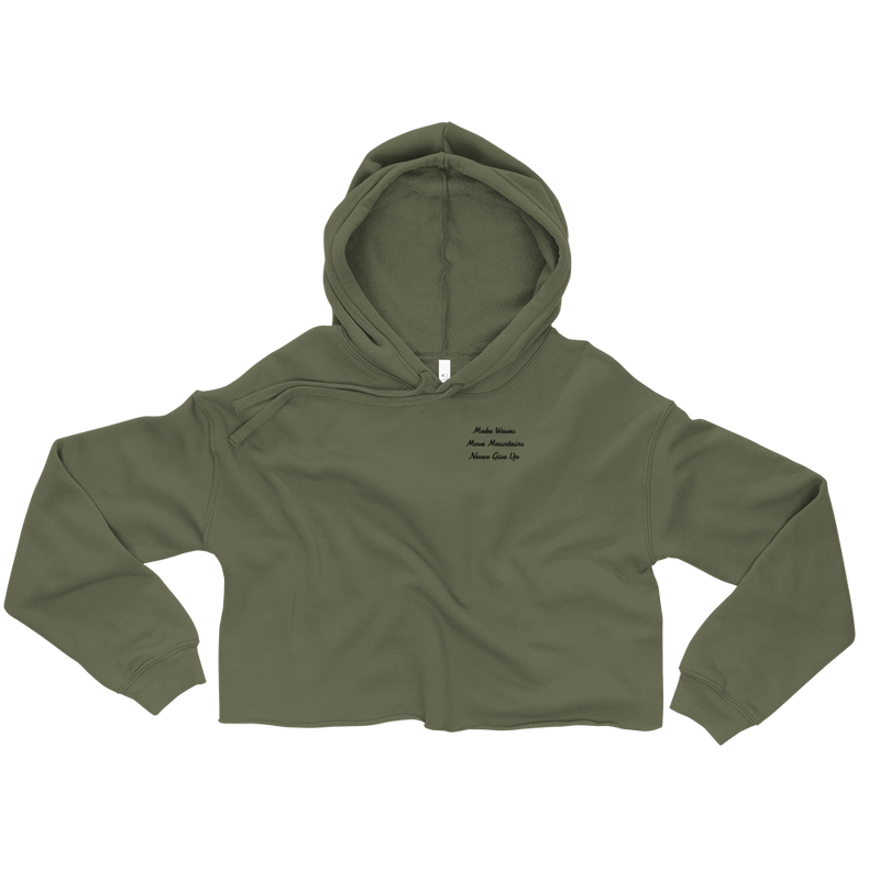 Cropped Hoodie (Army Green) Peak Athleisure