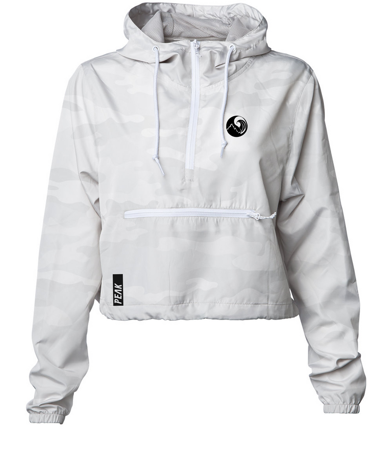 Daily Cropped Windbreaker  (Snow Camo) Peak Athleisure